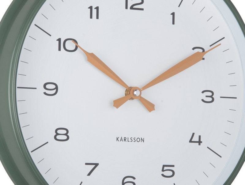 Wall Clock Modern Factory KA6056BK Black & bright red