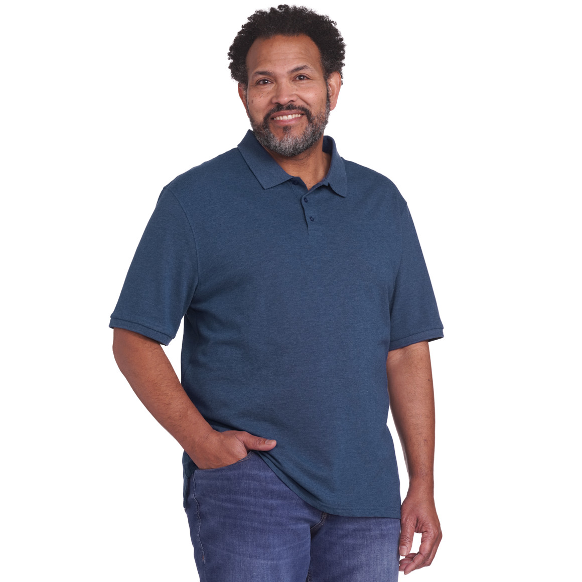 VanVaan Herren Poloshirt in Piqué-Qualität blau