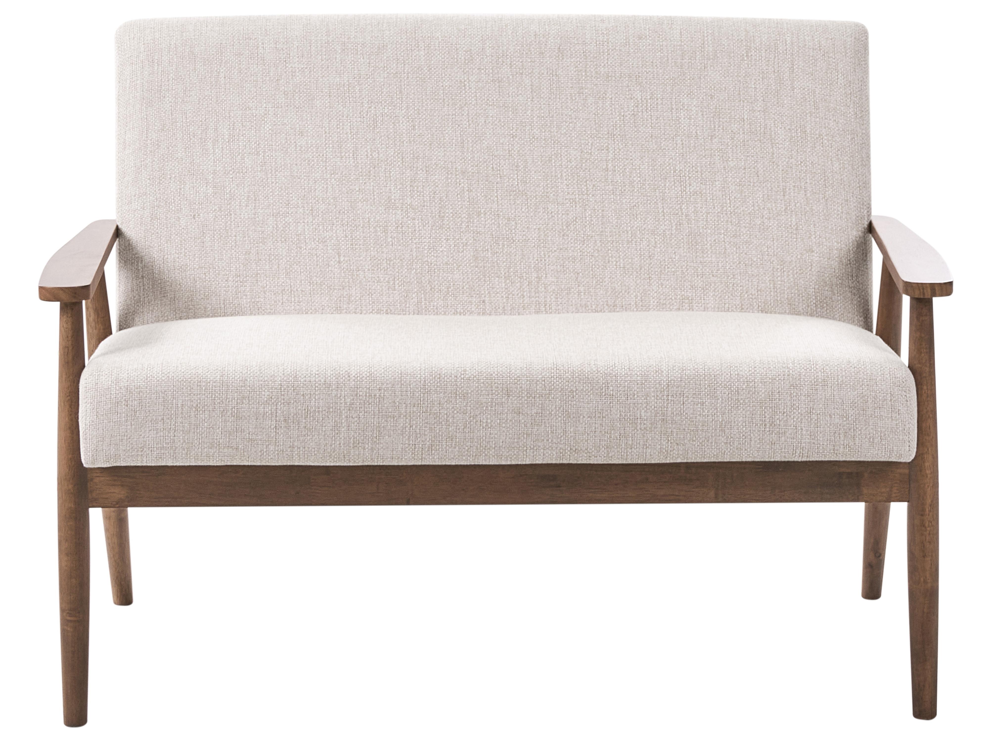 Bank 2-zits ESRUM Stof Donkerbruin/beige