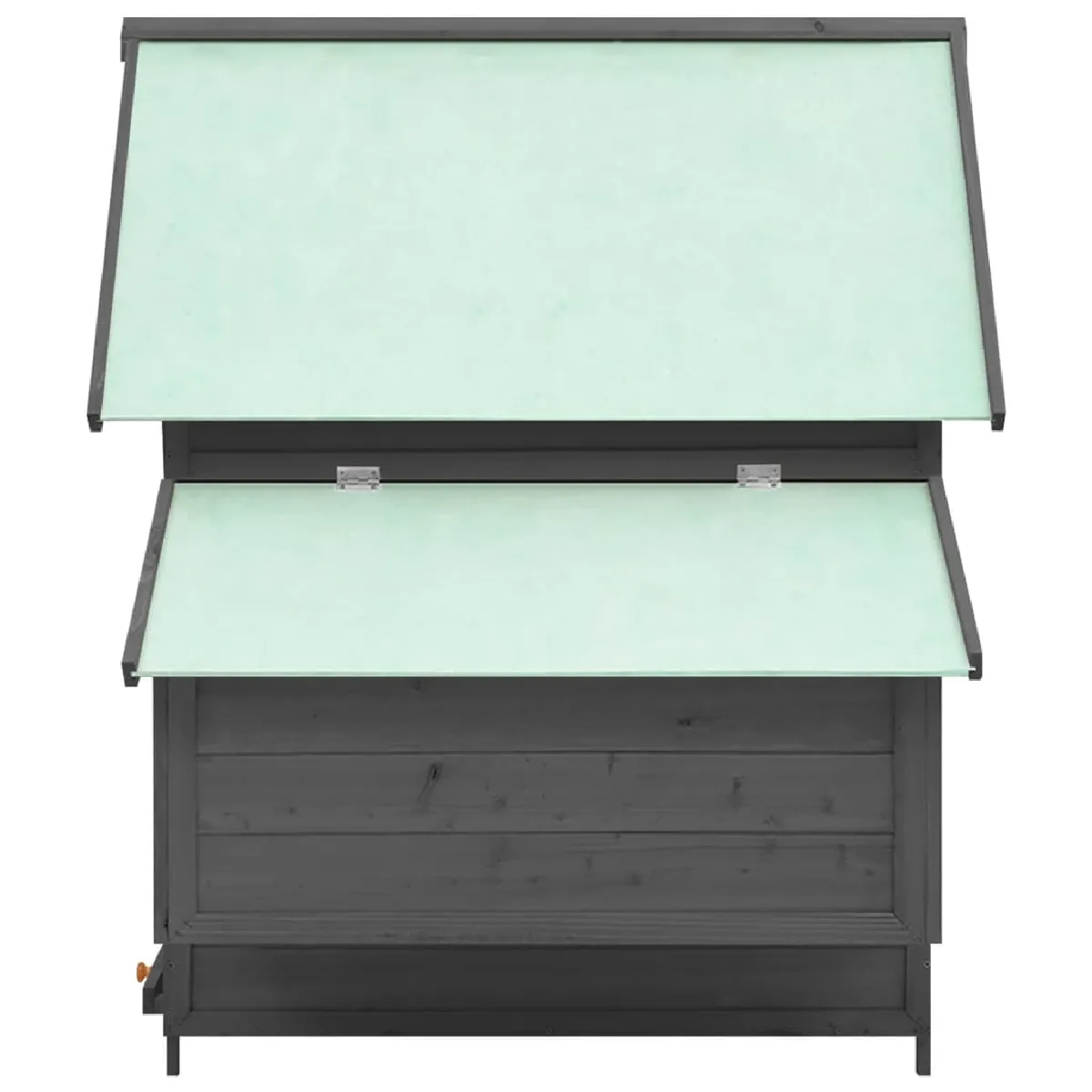 vidaXL Poulailler Bois Gris/blanc