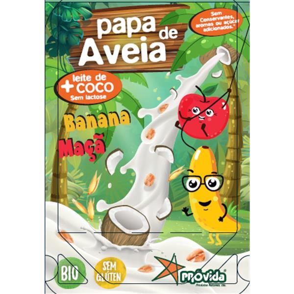 Papa De Aveia Banan. Maçã S.Glút Bio 100G