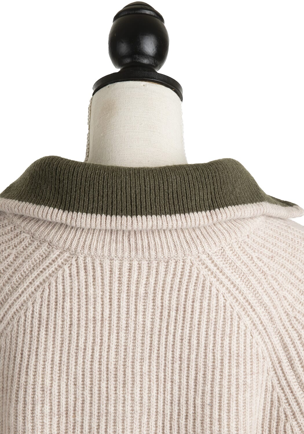 Viking Villmark Ullgenser m/glidelås Beige/oliven - Viking Of Norway