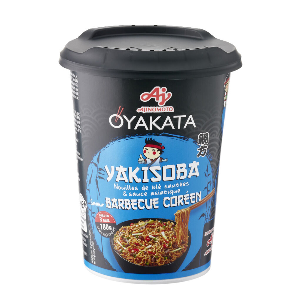 Nouilles instantanées de blé sauté et sauce asiatique Barbecue coréen 180gr