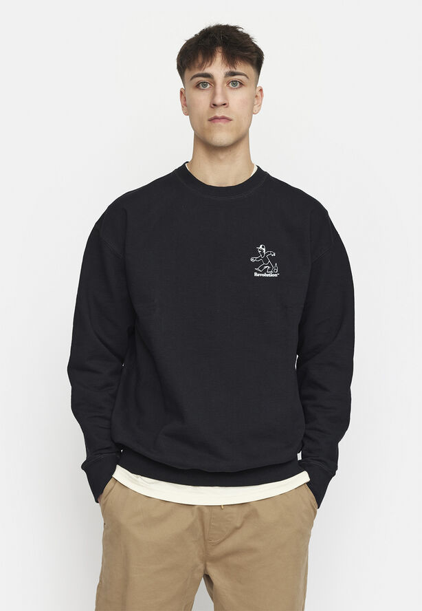 RVLT - Revolution Printed Crewneck Black