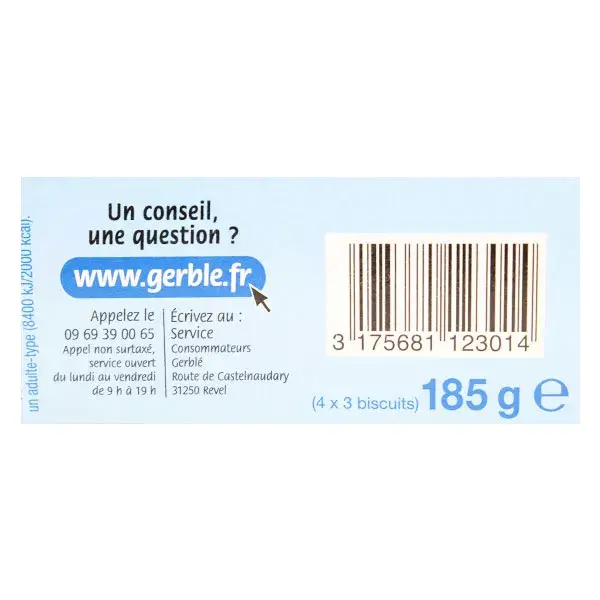 Gerblé Chocolate sem açúcar recheado com cacau 185g