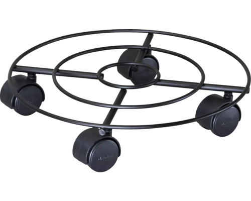 Wagner stalen installatiewagen, Ø 30 cm, draagvermogen 60 kg, zwart