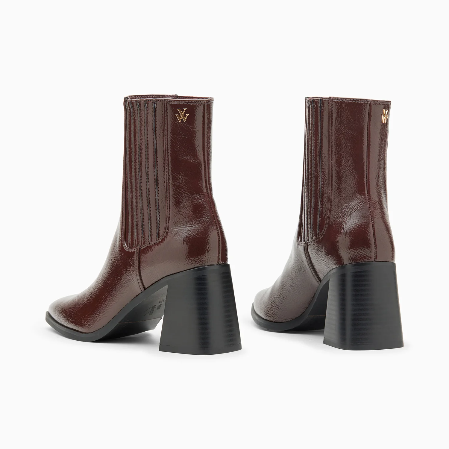 Bottines-Bottines montantes Taylor marron à talon trapèze