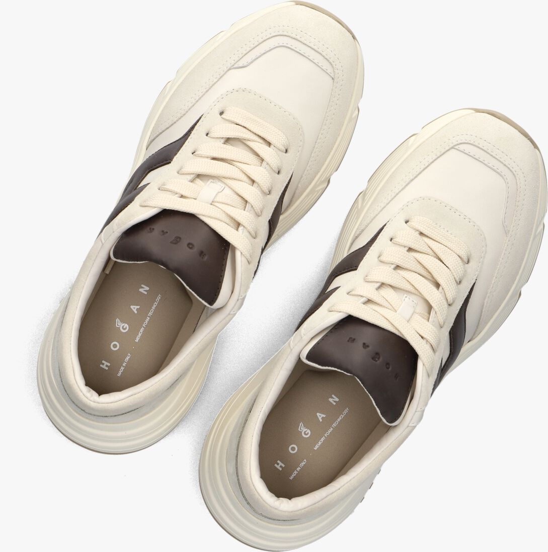beige hogan lage sneakers h669 allacciato h