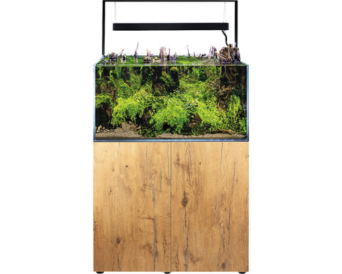 Aquael UltraScape 90 aquarium met LED-verlichting, ca. 243 liter, Opti-Glass, wit glas, zonder kast (boskleur)
