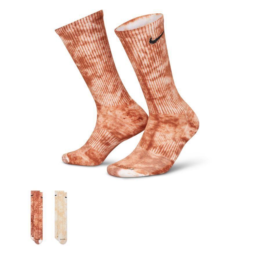 Nike Chaussettes Everyday Plus Cush Crew Tie-Dye 2-Pack - Orange/Jaune