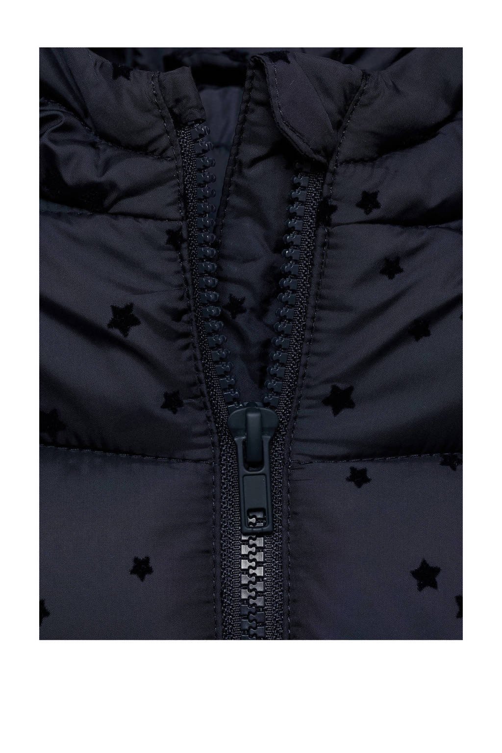 Mango Kids gewatteerde jas donkerblauw