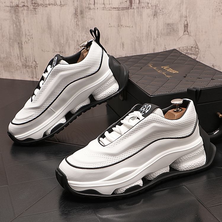 Mr Ozera - Platform Two Tone Veterschoenen