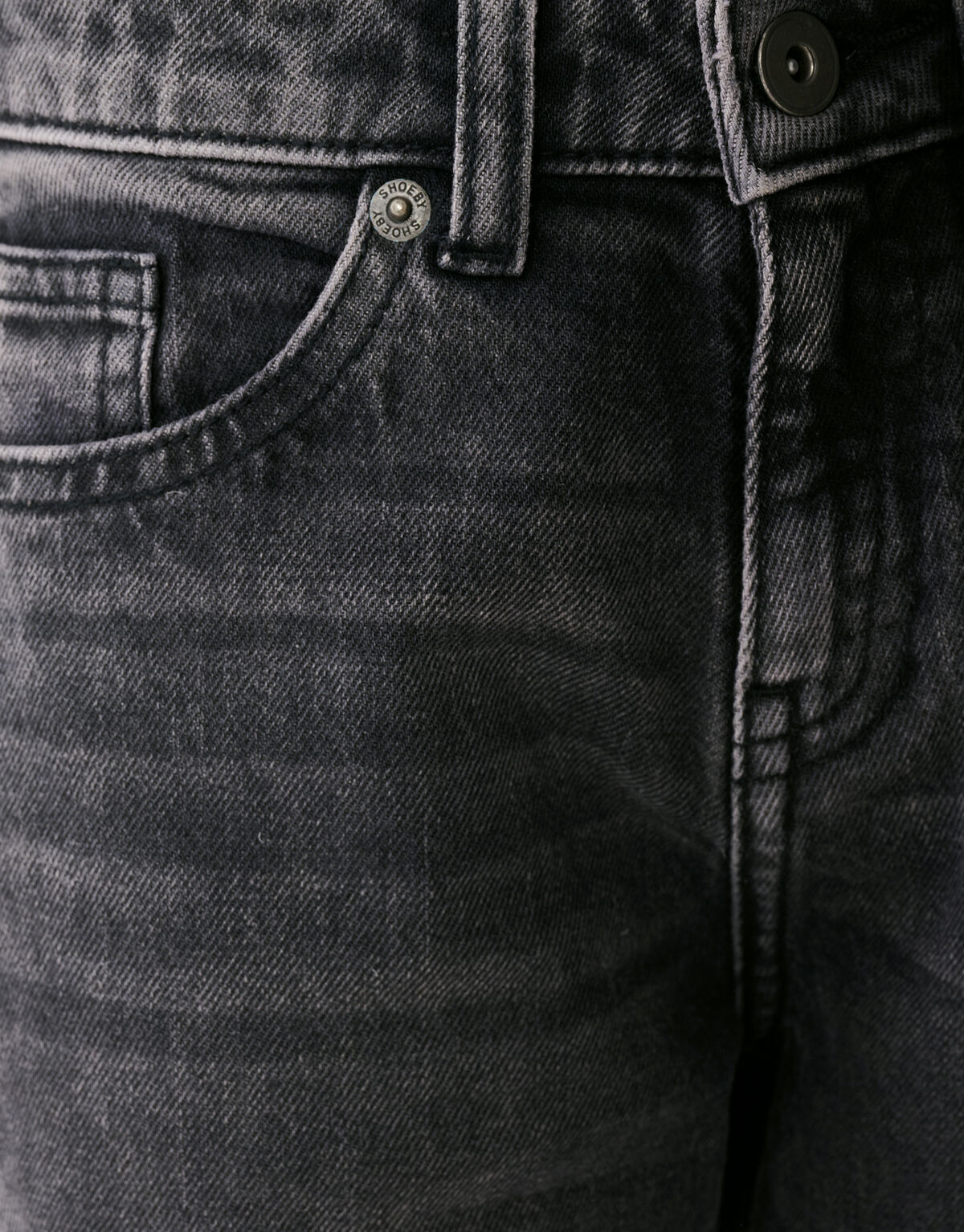 Baggy Fit Jeans Donkergrijs
