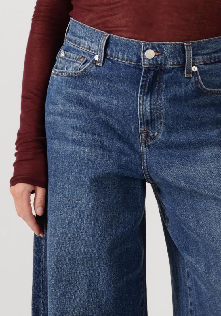 blauwe 7 for all mankind wide jeans marie wide leg artifact