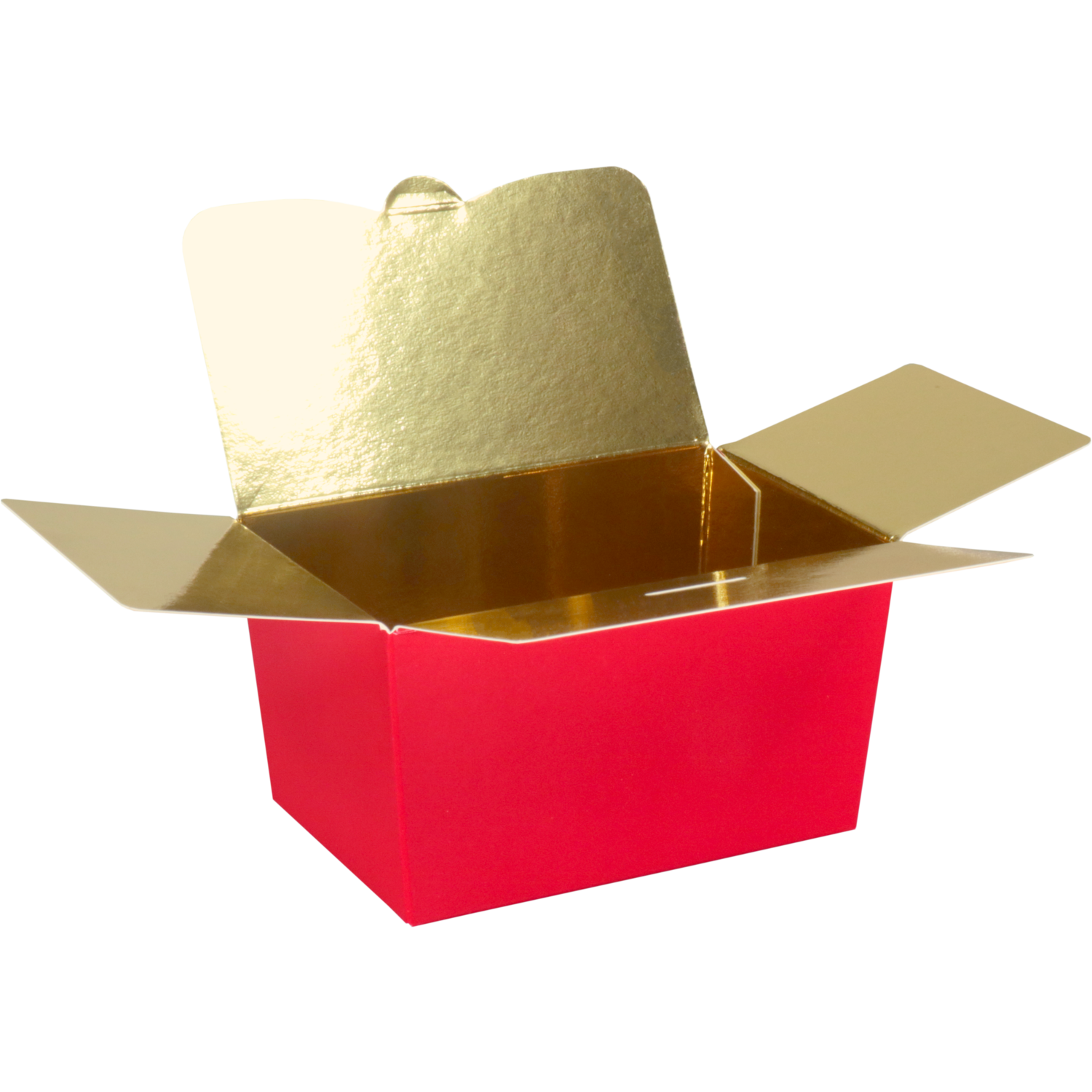 Ballotin, karton + PP, 150gr, 89x60x55mm, rood/goud