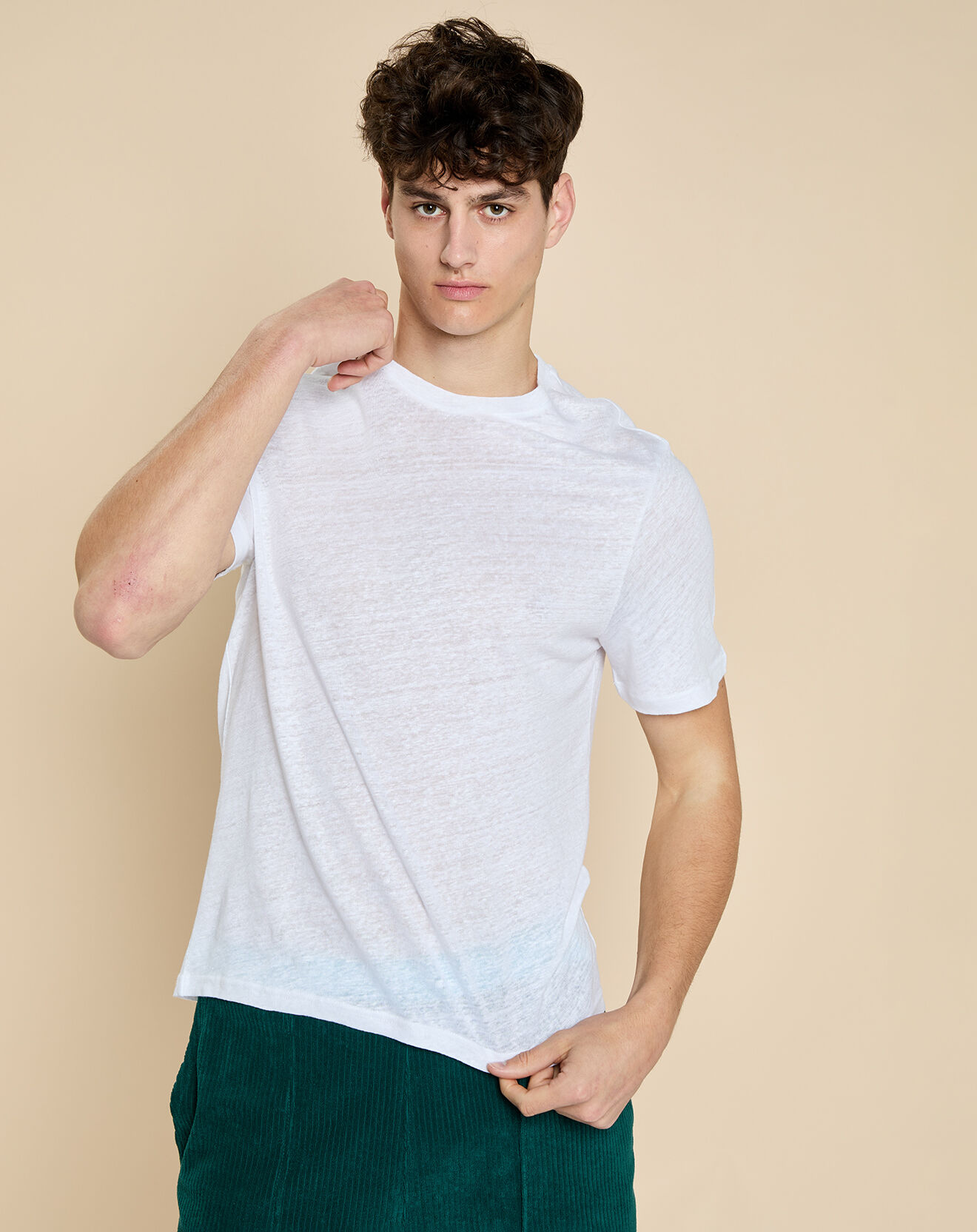 Harris Wilson T-Shirt 100% Lin Humbert blanc