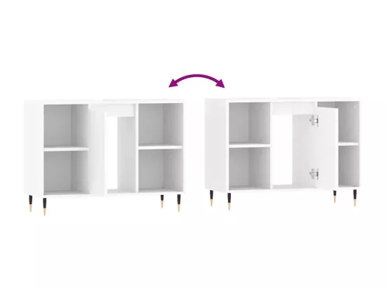 Armoire de salle de bain blanc brillant 80x33x60 cm