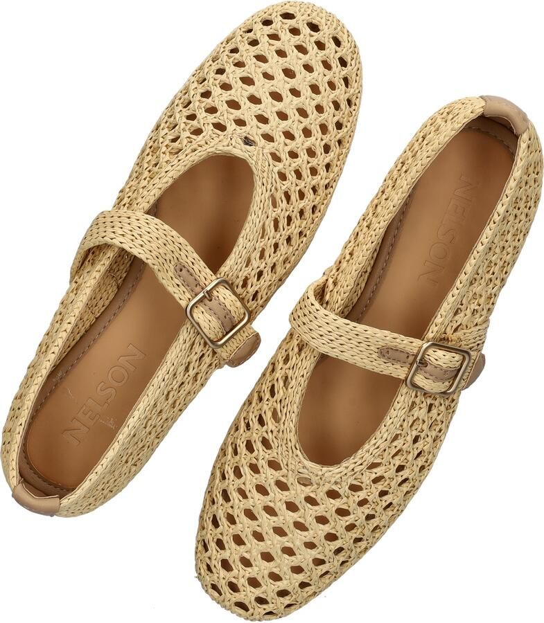 Nelson ballerina's met gevlochten beige