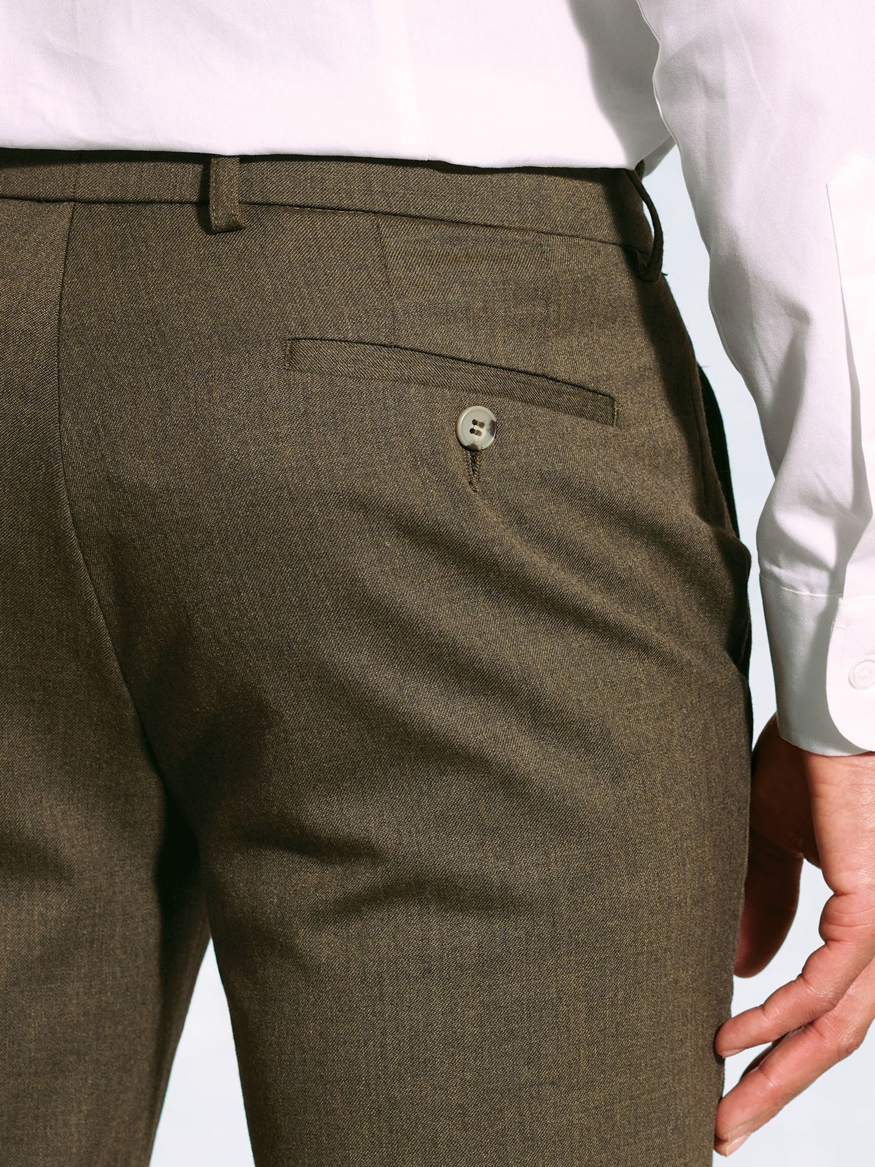 Groen - Brook Taverner Flannel Trousers