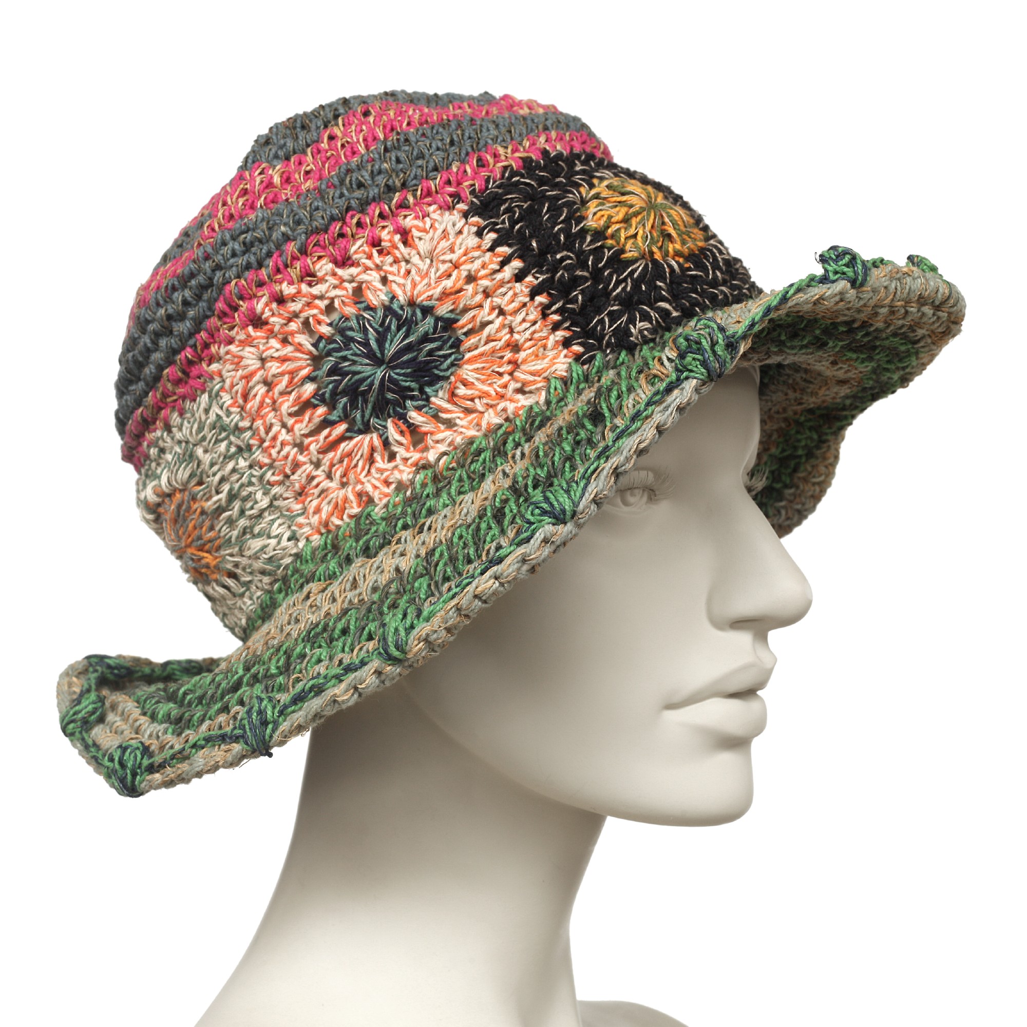 Sommerhut, multicolor, aus Hanffaser und Baumwolle günstig bestellen