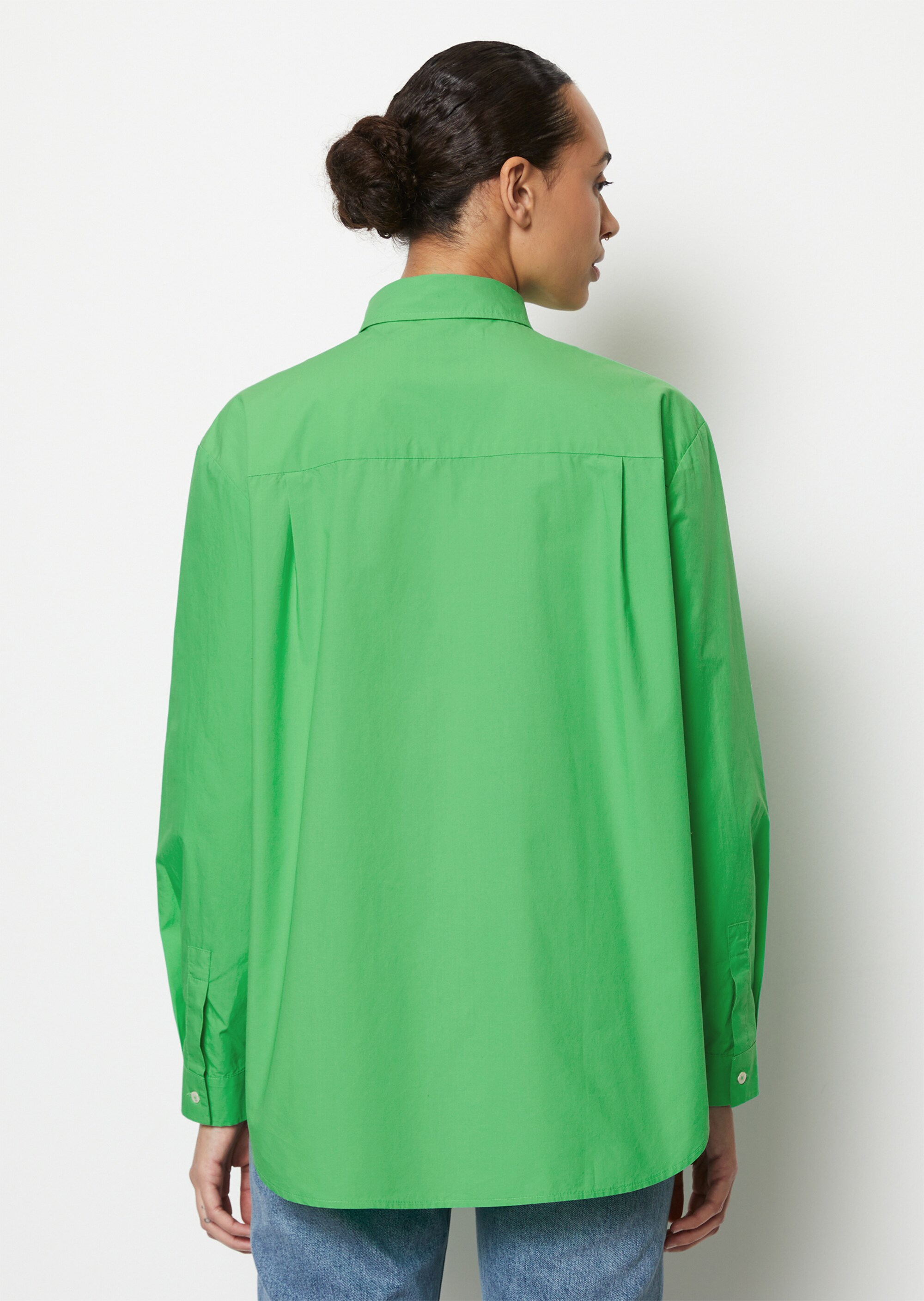 Boyfriend Hemdbluse oversize aus Organic Cotton-Popeline