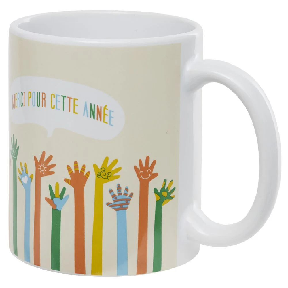 Mug à inscription Ø 8 x H.9,5 cm