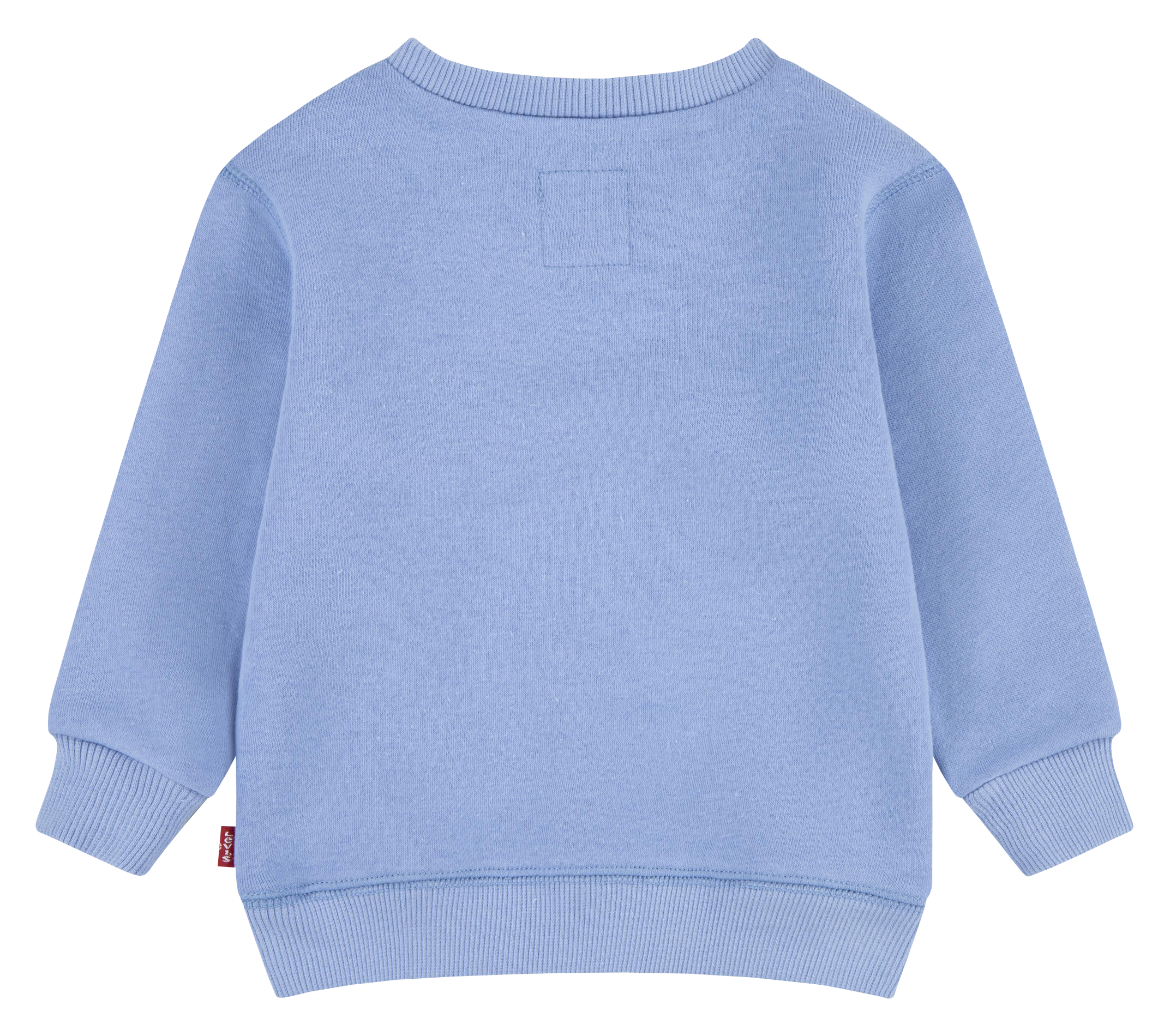 Sweat droit col rond en coton mélangé | Bleu