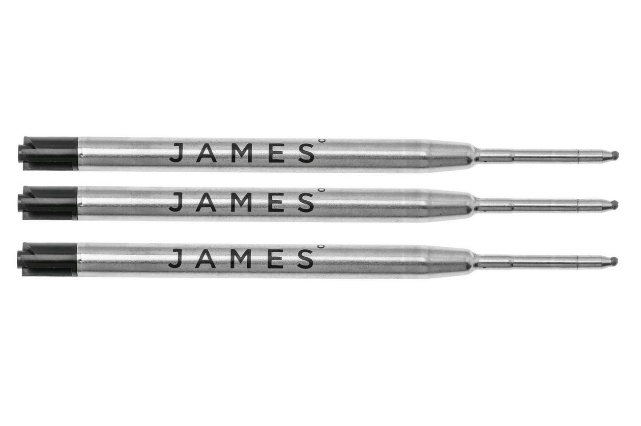 The James Brand The Burwell D2 Ink Refill CO307903-11 Black, 3 Pack, navulling