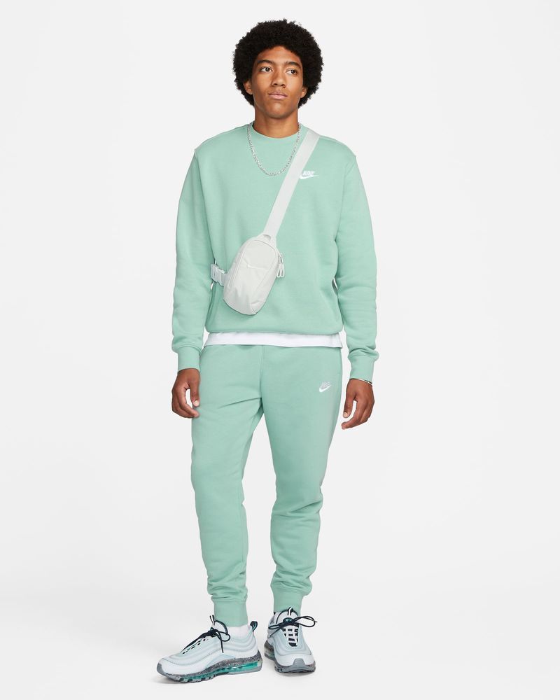 Bas de jogging Nike Sportswear Club Fleece Vert & Blanc pour homme