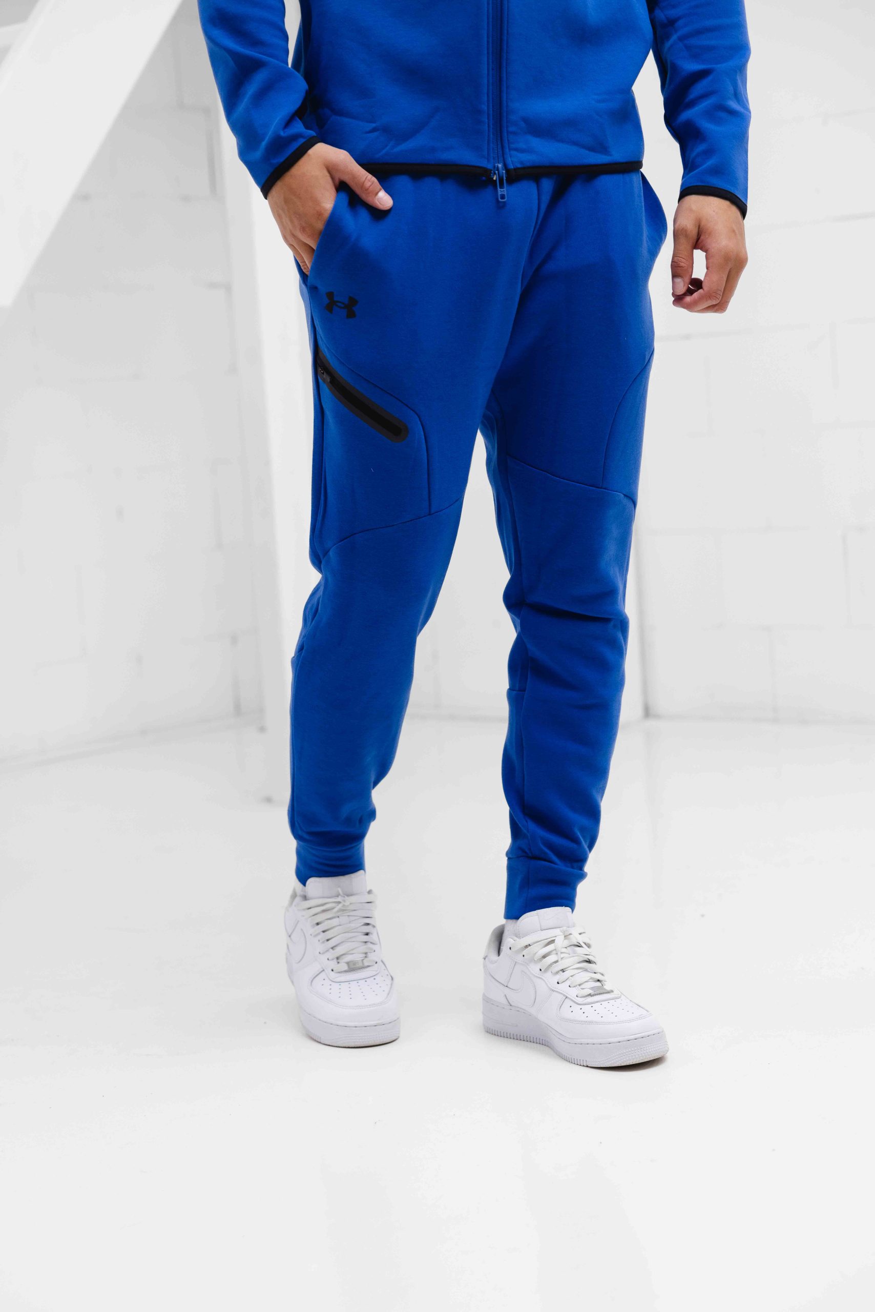 Under Armour Unstoppable Fleece Trainingspak Heren Blauw