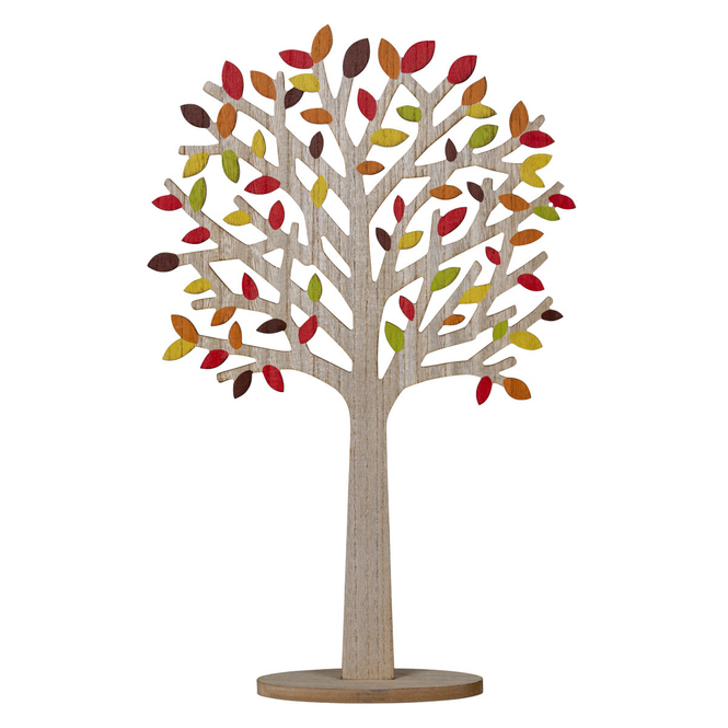 Standdeko - Baum - aus Holz - ca. 20 x 9 x 58,5 cm
