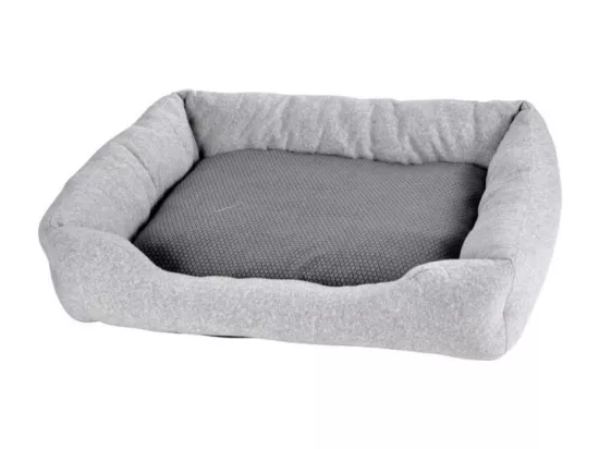 Panier rectangle pour animaux - Gris - L 50 x l 38 x H 13 cm
