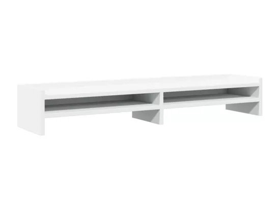 Support de moniteur blanc 100x24x16 cm bois d'ingénierie
