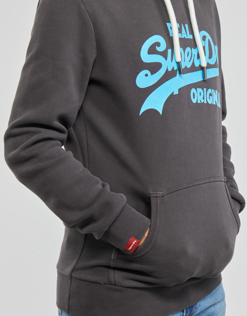 Superdry - VINTAGE VL NEON HOOD - Noir