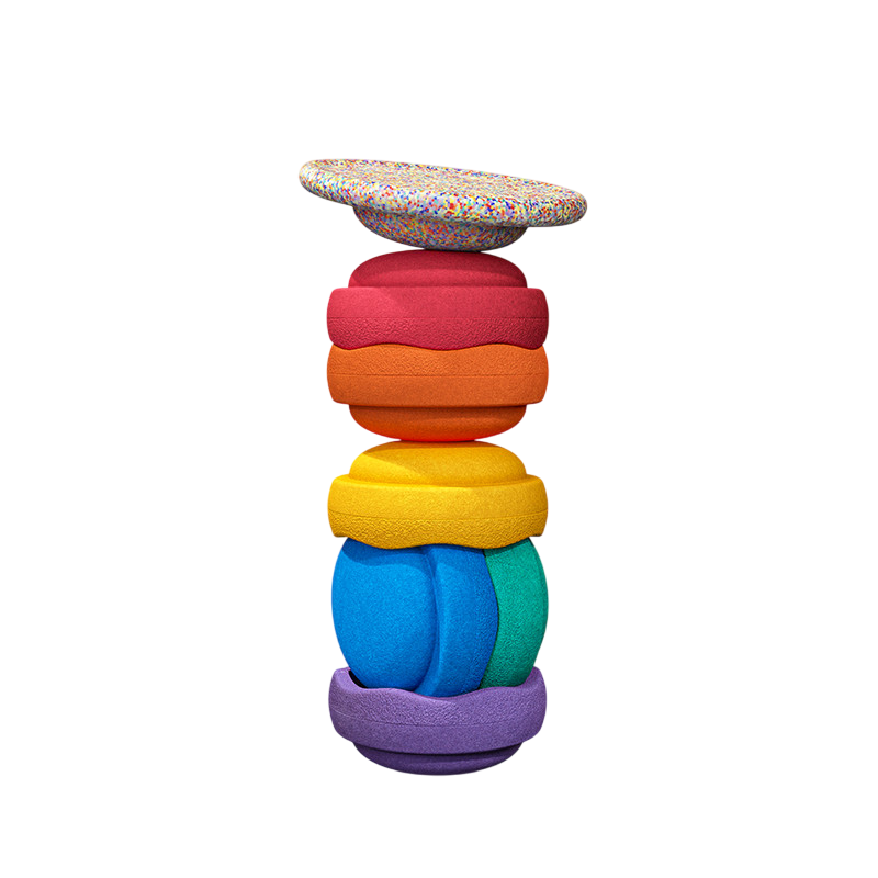 Stapelstein Rainbow classic Set 6 1 Balance Board Super Confetti