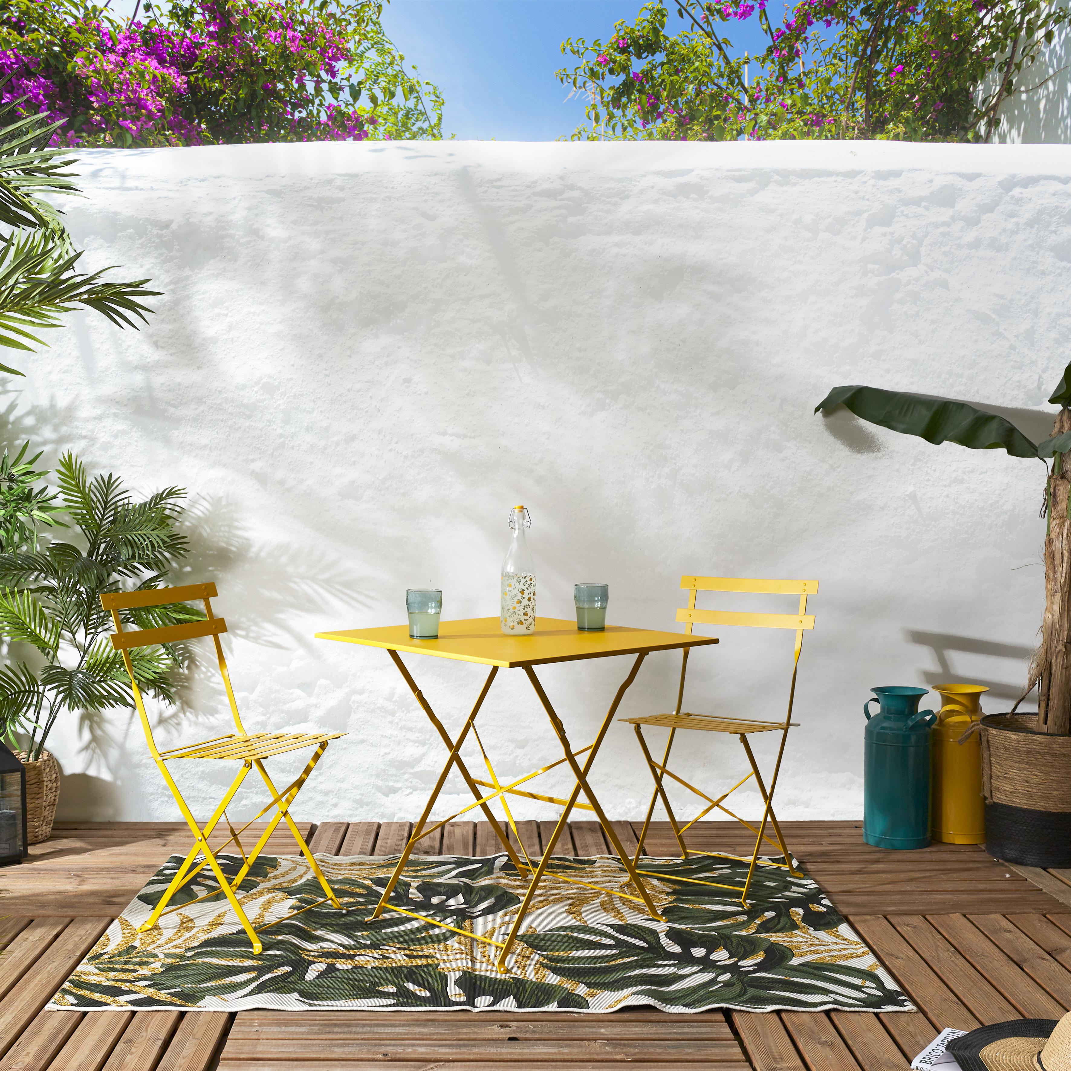 CHAISE PLIANTE CAMARGUE JAUNE SOLEIL