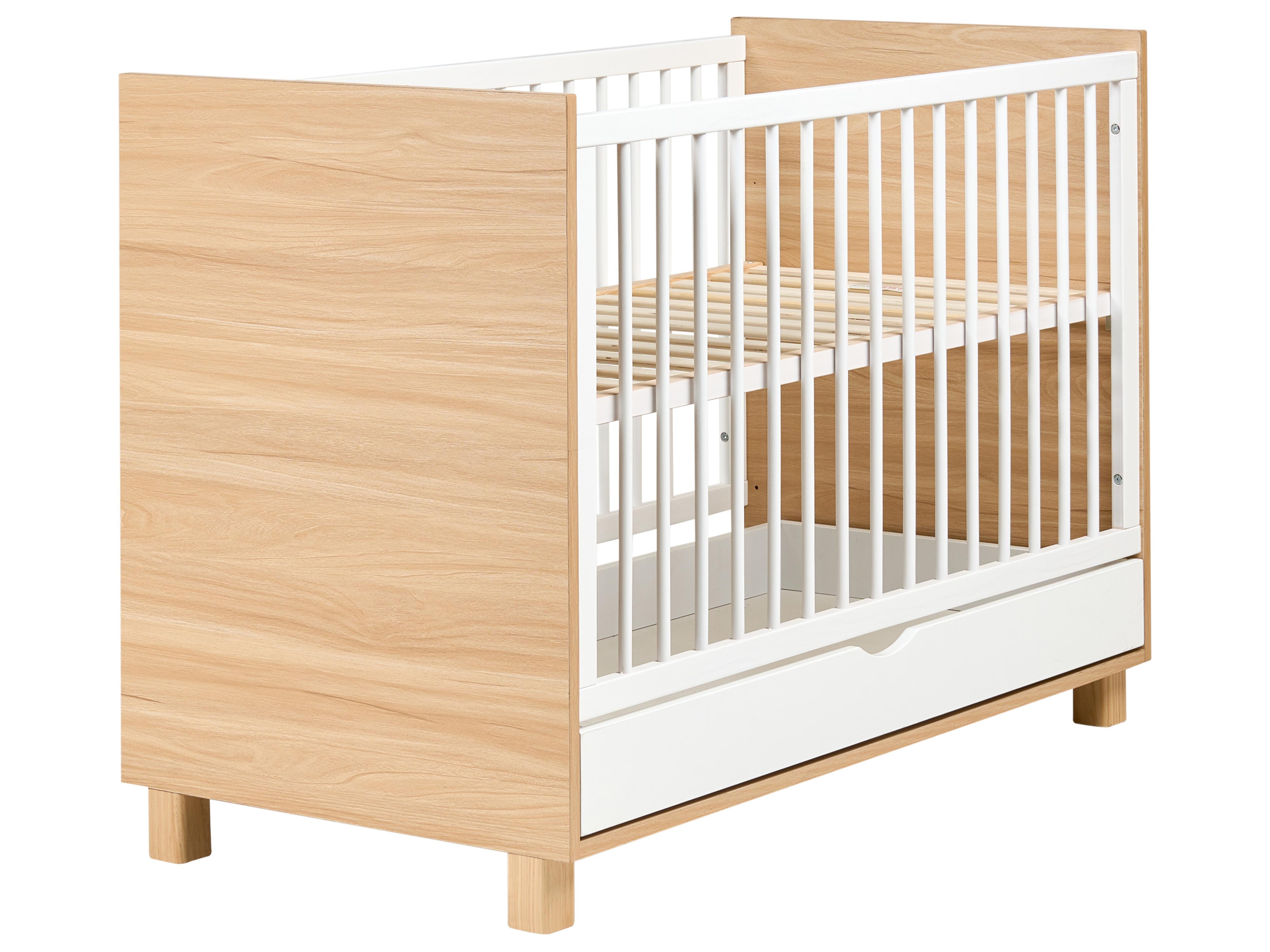 Babybedje met opberglade GUNNAR 60 x 120 cm Wit