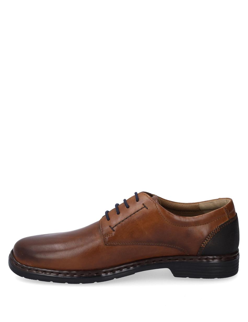 Halbschuh Alastair 01, cognac-kombi