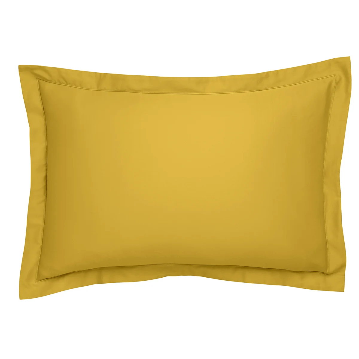 Taie d'oreiller Partition Satin de coton Coloris Curry