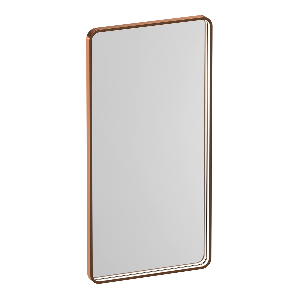 Brauer Sapphire rechthoekige spiegel met verlichting 100x50cm koper