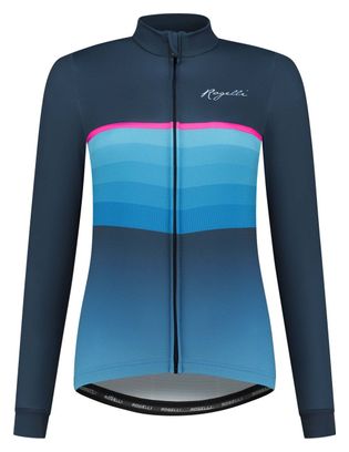 Maillot Manches Longues Velo Rogelli Impress II - Femme - Bleu/Rose