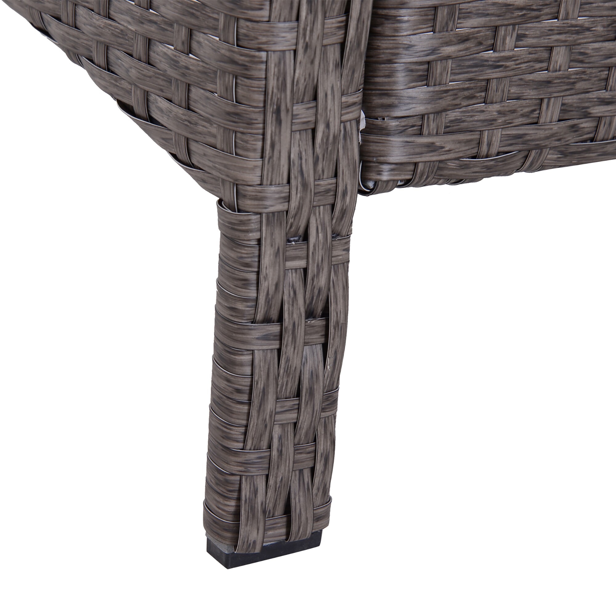 Outsunny Rattan Sofagarnitur als 5-teiliges Set dunkelgrau