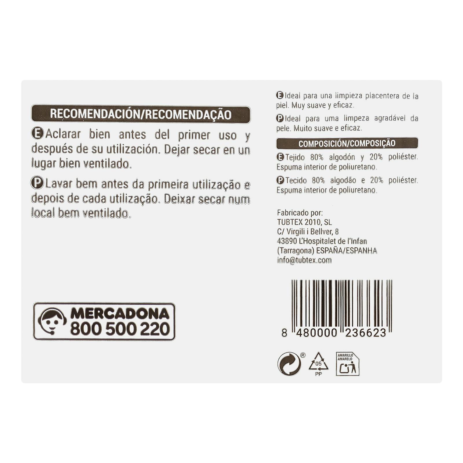 Éponge de bain en tissu éponge doux Deliplus