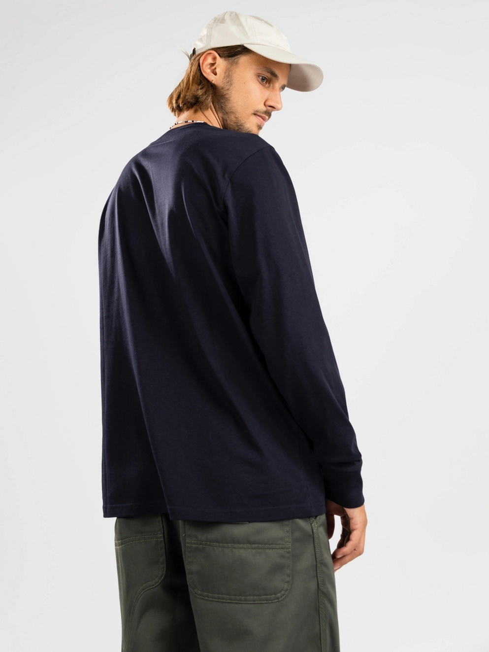 Carhartt WIP Pocket Long Sleeve T-Shirt dark navy
