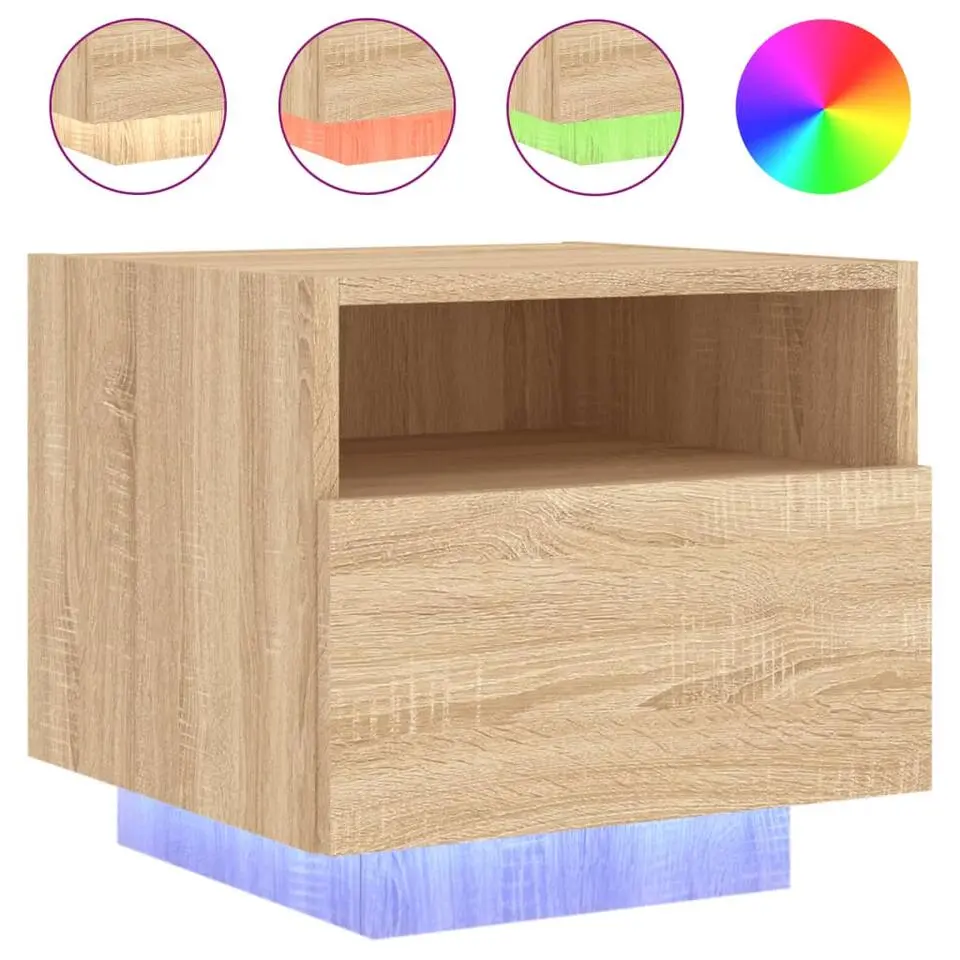 vidaXL - Nachtkastje - Bruin - Bewerkt hout - 2 stuks