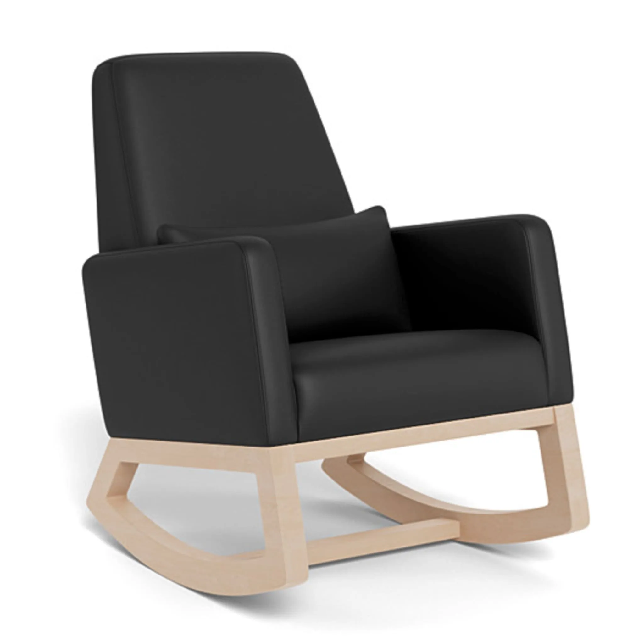 Monte Chaise Berçante Joya - Cuir Noir  Noyer