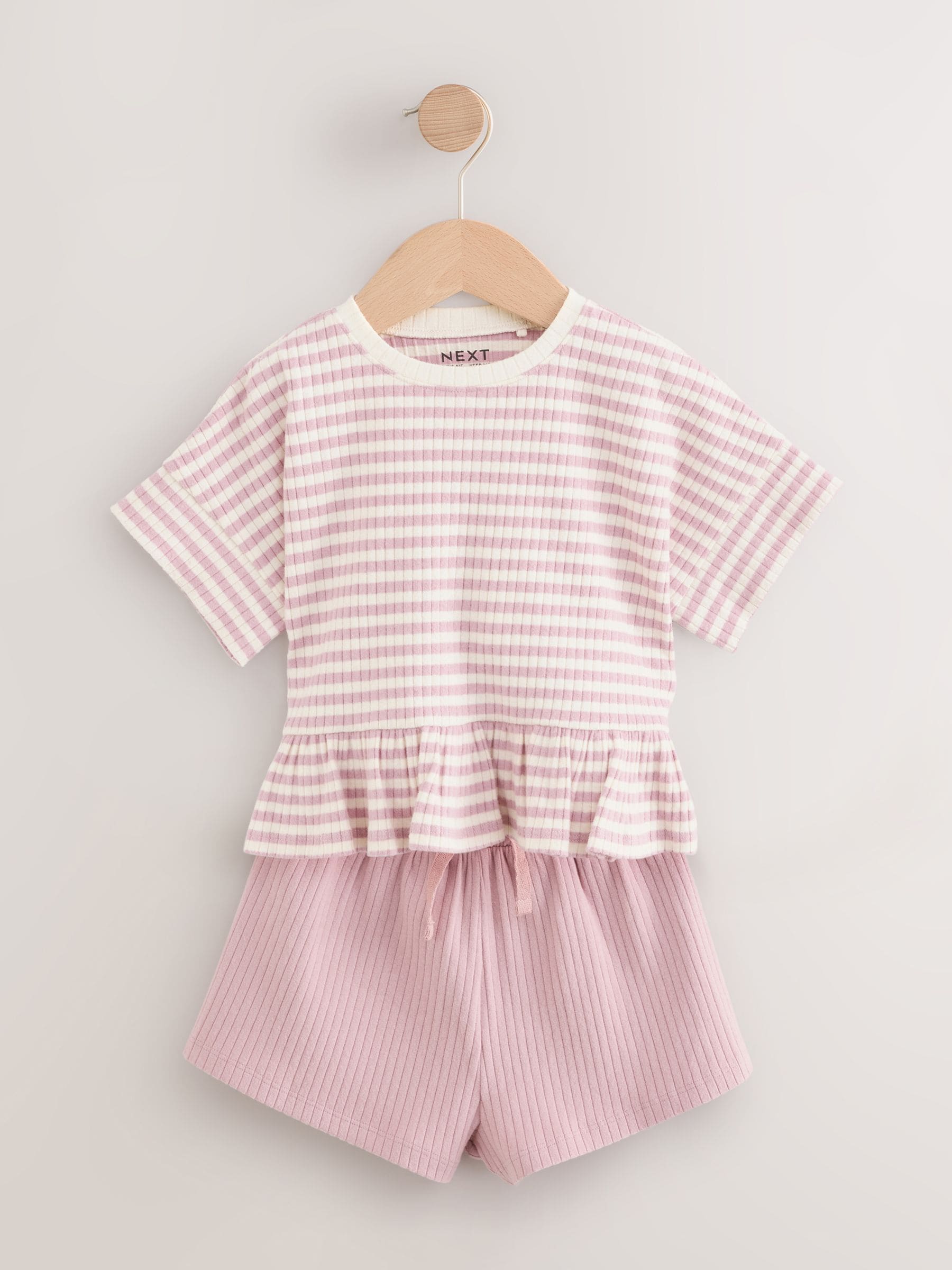 Roze - T-shirt en shorts verpakking van 2 stuks (3 mnd - 7 jr)