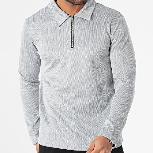 Polo Manches Longues Bleu Clair