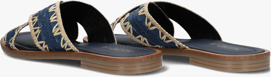 blauwe notre-v slippers 23172
