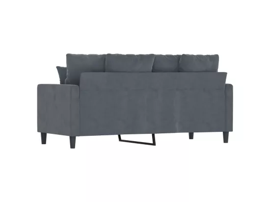 Canapé à 2 places Gris foncé 140 cm Velours